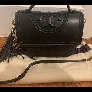Tory Burch Fleming Satchel Black